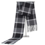 Men's Casual Plaid Artificial Cashmere Scarf - Minihomy