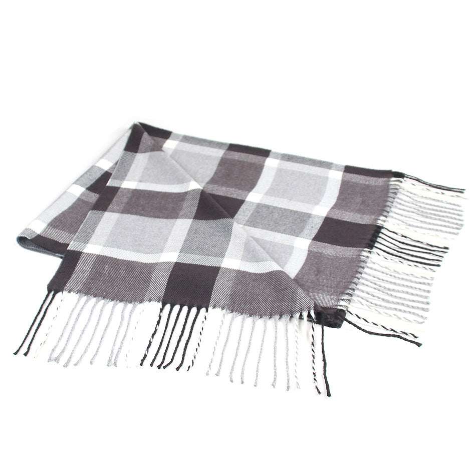 Men's Casual Plaid Artificial Cashmere Scarf - Minihomy