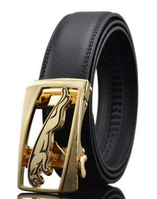 Men Automatic Buckle Leather Belts - Minihomy