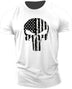 Men's Skull Workout Short Sleeve T-shirt Cotton - Minihomy