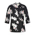 Flowers Print Tops V Neck Long Sleeve Flowers Print Shirt Women Blouse - Minihomy