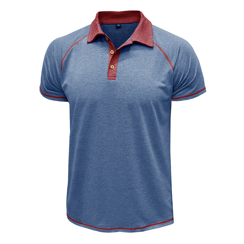 Men's Short Sleeve Polo Shirt - Lapel Collar T-Shirt