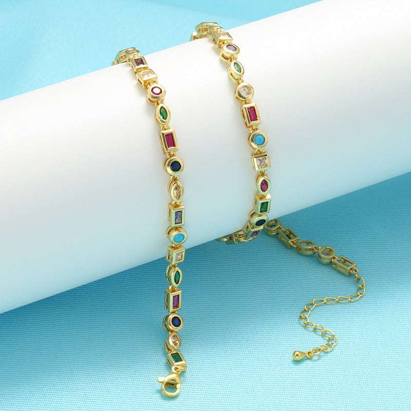 Colorful Crystals Bracelet Necklace For Women - Minihomy