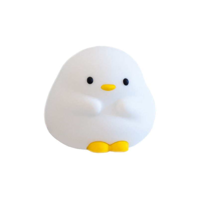 Cute Duck LED Night Light - USB Rechargeable Touch Sensor Bedside Lamp for Kids - Minihomy