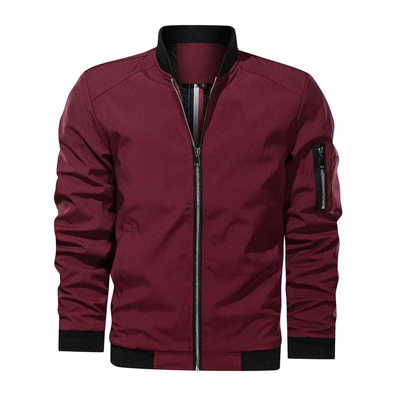 Men Jackets Spring Autumn Casual Coats Bomber Jacket Slim Male Outwear - Minihomy