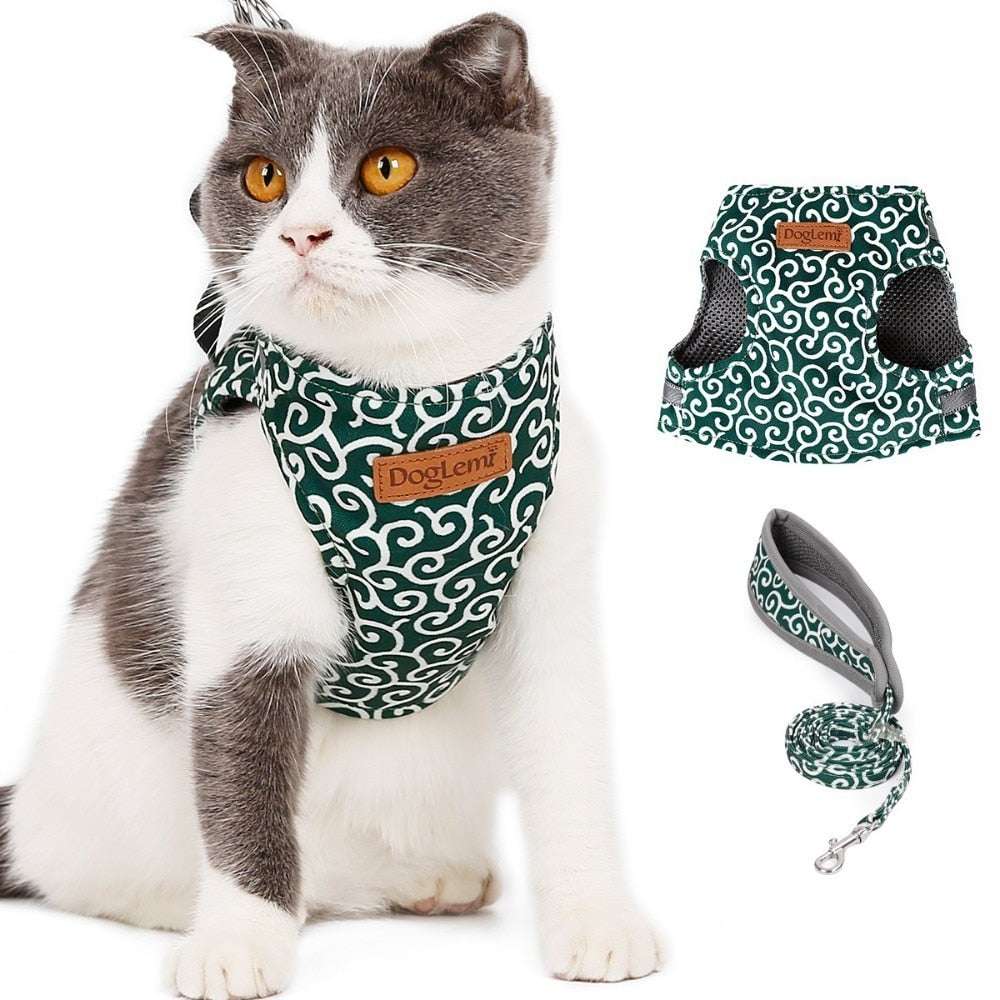 Cat vest harness traction rope - Minihomy