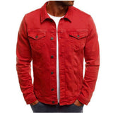 Casual Men Jacket Denim Button Shirt - Minihomy