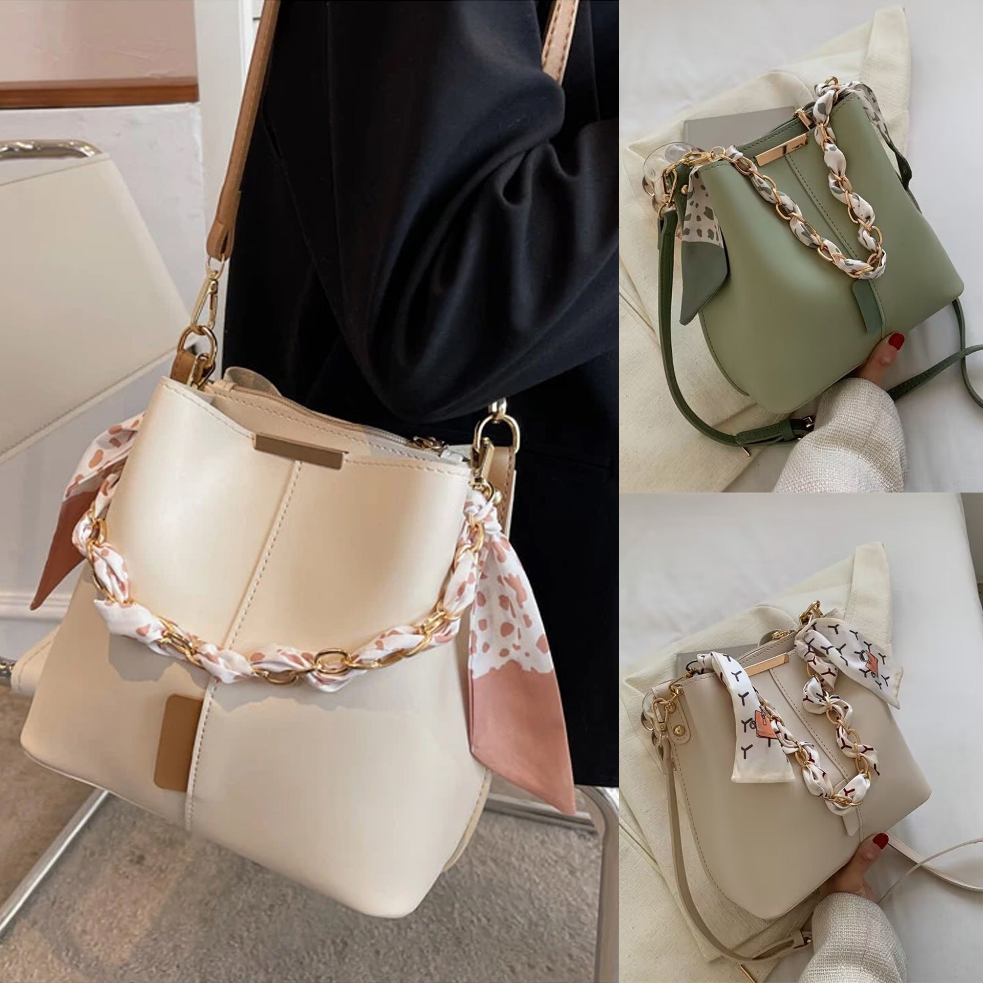 Women's Autumn/Winter Crossbody Bucket Bag - Casual One Shoulder