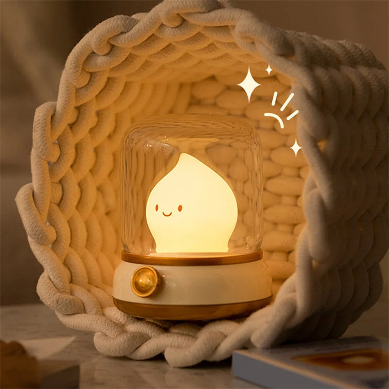 Cute Retro Night Light - Mini USB Rechargeable LED Lamp for Bedroom, Coffee Bar & Home Decor - Minihomy