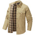 Lapel Plaid Flannel Casual Retro Western Style Jacket - Minihomy