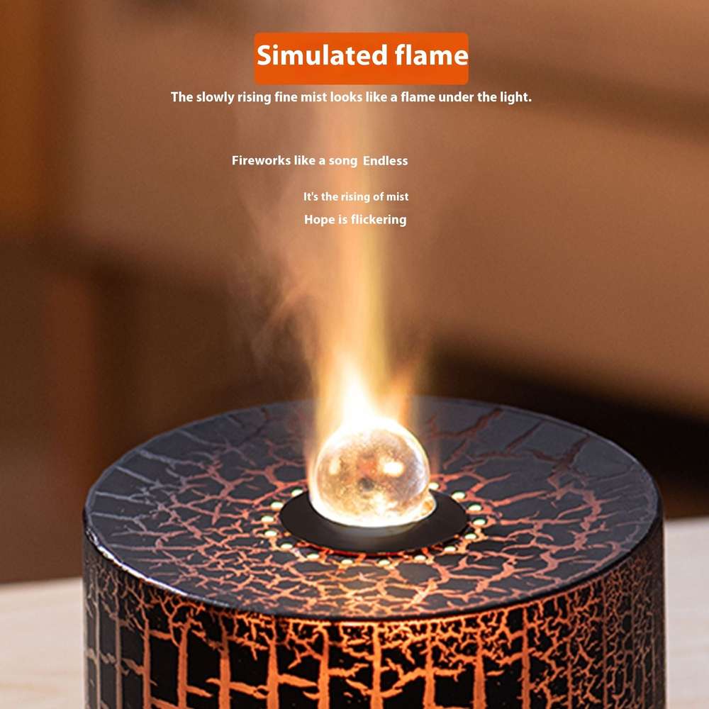 Colorful Flame Beads Aroma Diffuser & Air Humidifier - LED Lights, Essential Oil - Minihomy