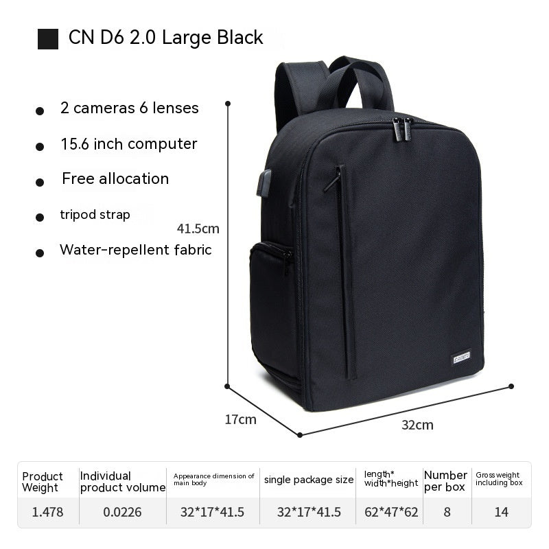 Casual DSLR Camera Bag Solid Color Nylon Camera Bag - Minihomy