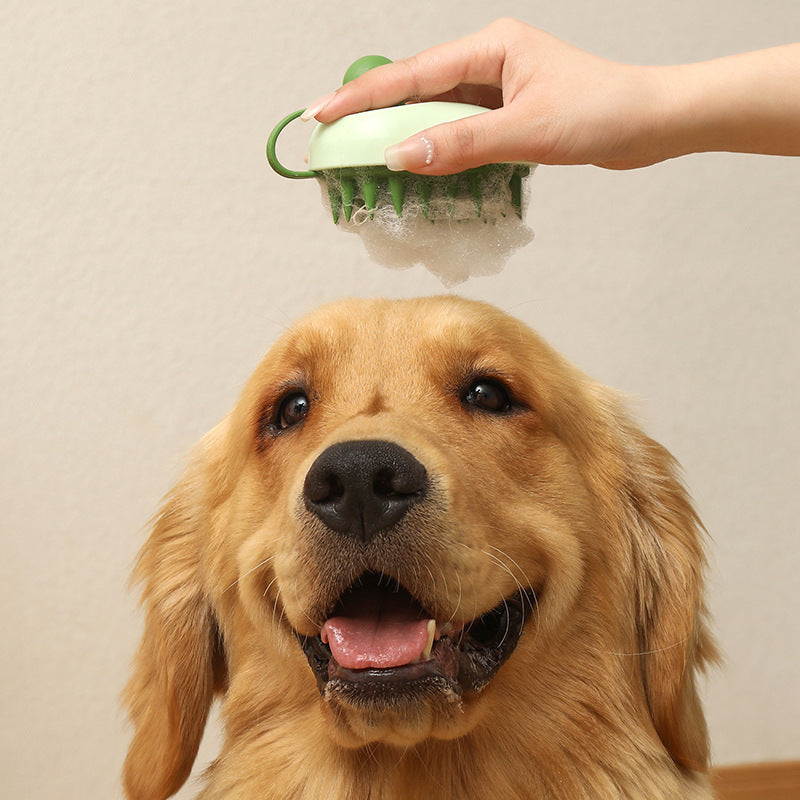 Pet Hair Remover Comb for Dogs & Cats - Silicone Bath & Shower Brush - Minihomy