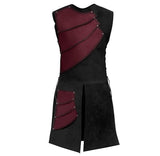 Sleeveless Side Tie Round Neck Stitching Men's Performance Clothing