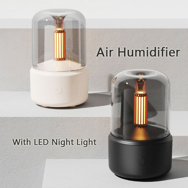 Atmosphere Light Humidifier - Candlelight Aroma Diffuser with LED Night Light - Minihomy