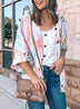 Flower Print Shirt Jacket Women Top - Minihomy