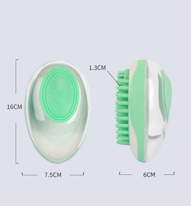 Dog Cat Bath Brush 2-in-1 Pet SPA Massage Comb Soft Silicone Pets Shower Hair Grooming Cmob Dog Cleaning Tool Pet Products - Minihomy