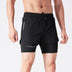 Men's Drawstring Sports Shorts Double Layer Quick Dry High Elasticity Activewear Pants - Minihomy