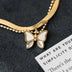 Double Shell Butterfly Anklet Necklace - Minihomy