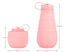 500ml Portable Retractable Silicone Cups Foldable Collapsible Water Bottle - Minihomy