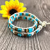 Leather Bracelets High End Mix Natural Stones 2 Strands Wrap Bracelets - Minihomy