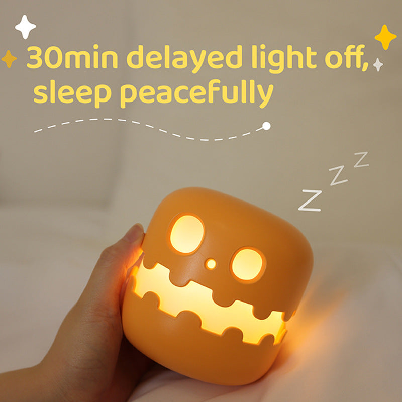 Funny Pumpkin Lamp - Halloween Bedside Decor & Kids Gift