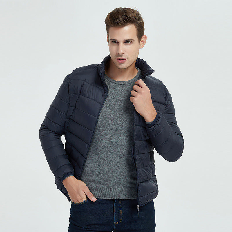 Down Padded Jacket Men's Stand-Collar Winter Jacket: Stay Warm in Style - Minihomy