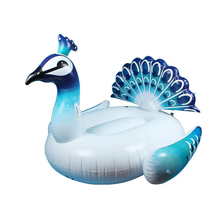 Giant Peacocks Pool Float Inflatable Mattress For Beach Swimming Ring - Minihomy