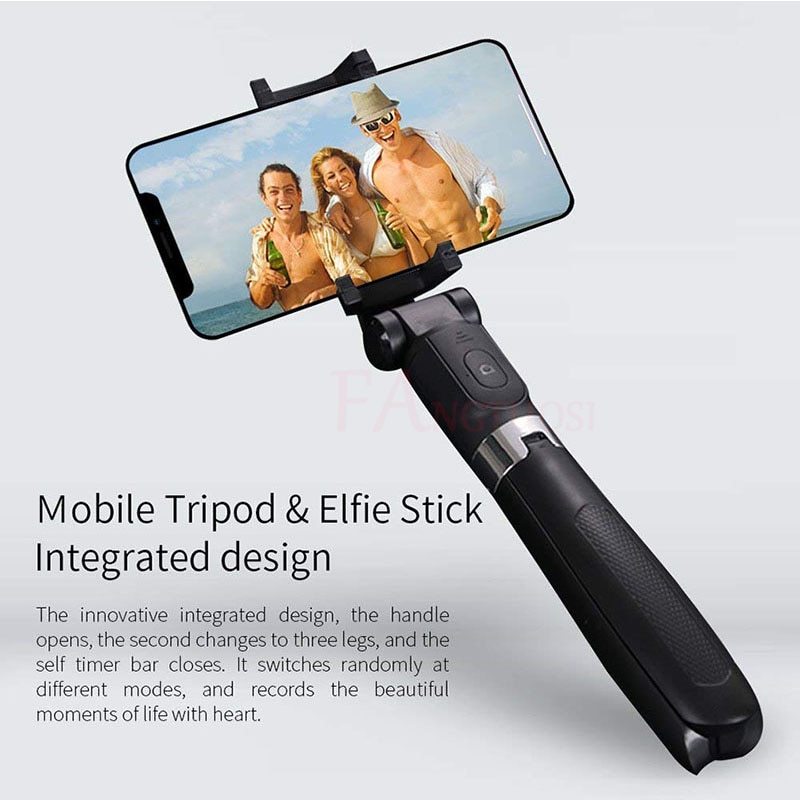 Compatible with Apple, Tripod Selfie Stick Mobile Universal Live Triangle Bracket One Bluetooth Selfie Artifact - Minihomy