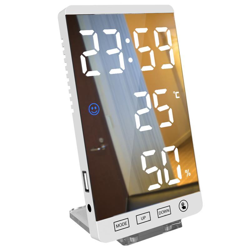 Multifunctional LED Mirror Electronic Alarm Clock - Minihomy