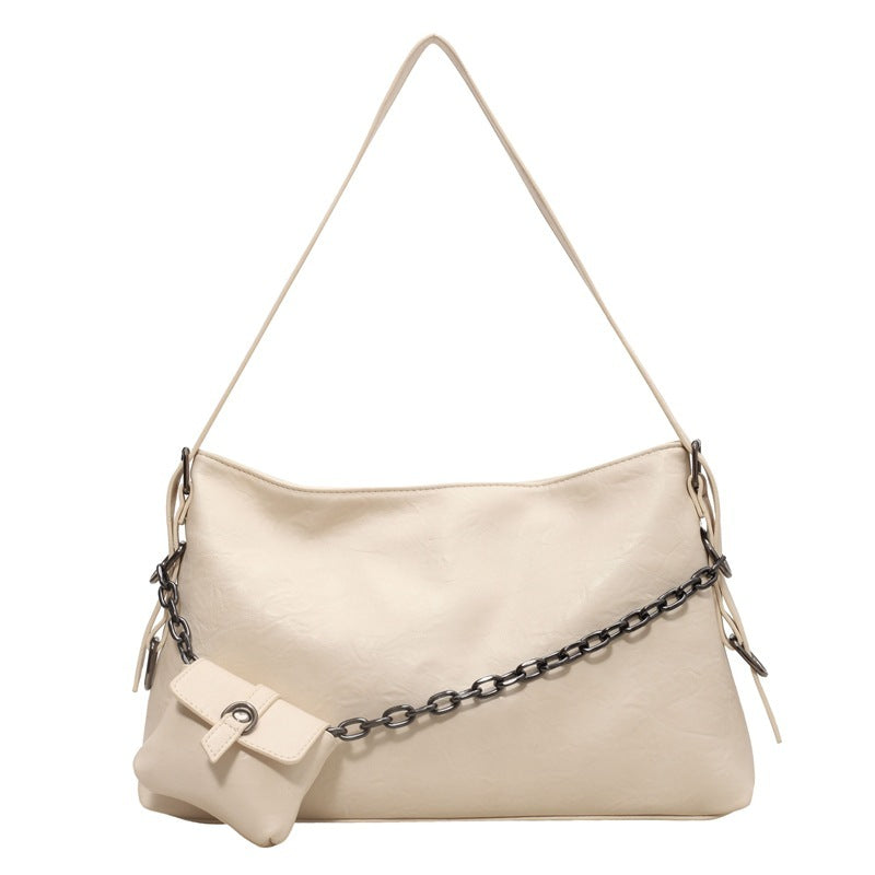 Retro Chain Shoulder Bag for Women - Small Wallet Included