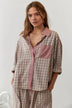 Autumn Women's Clothing Casual Homewear Plaid Shirt Outfit: Effortlessly Stylish and Comfortable - Minihomy