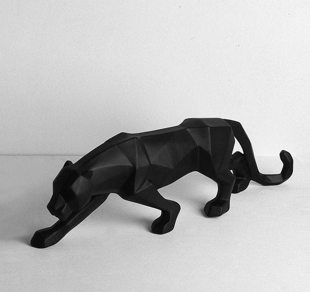 Modern Abstract Black Panther Sculpture - Minihomy