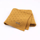 Baby Blanket Knitted Leaves Hollow Blanket - Minihomy