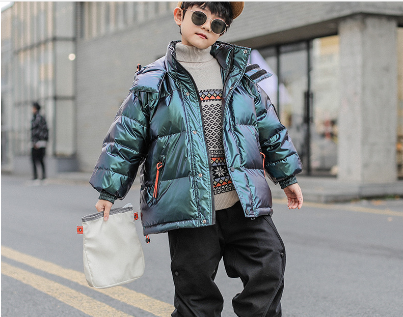 Western Style Big Kids Thick Winter Children's White Down Jacket