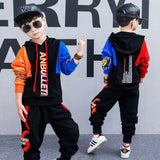 Big boy long-sleeved sports two-piece suit tide clothes - Minihomy