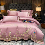 Ice Silk Quilt Sets Bed Sheets Bedding Four-piece Set - Minihomy