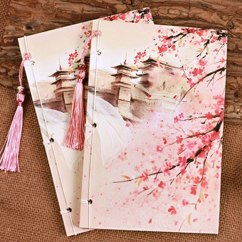 Watercolor Retro Chinese Line-Bound Book: Art Journal, Notebook, Sketchbook