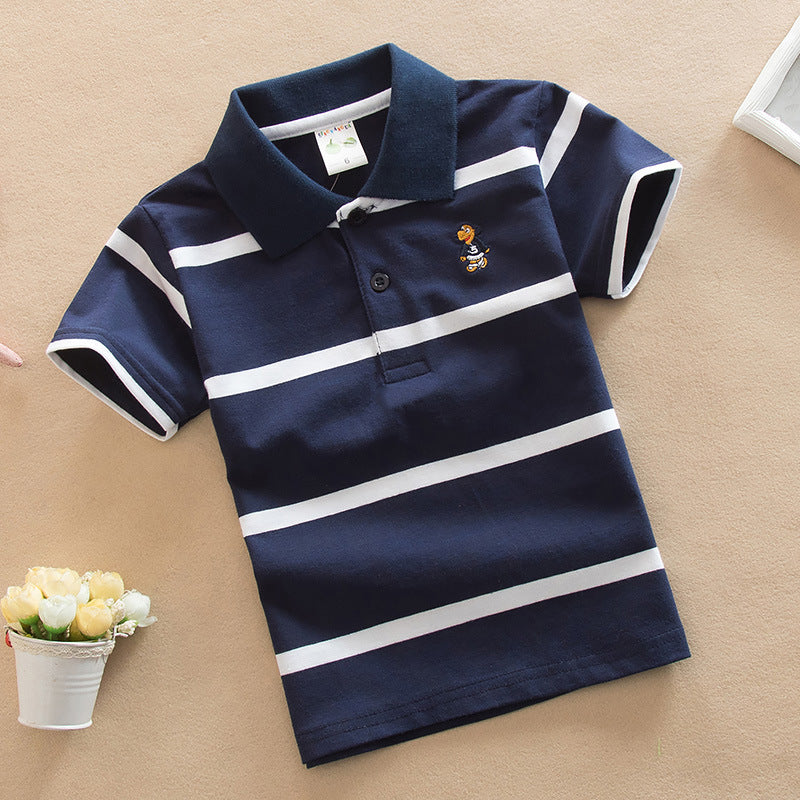 College Style Boys Polo Short Sleeve T-shirt: Cool and Casual Everyday Wear - Minihomy