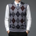 Men's Autumn And Winter V-neck Sleeveless Knit With Wool Vest - Minihomy