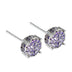 Four-claw Round Zircon Micro-inlaid Full Diamond Starry Earrings - Minihomy