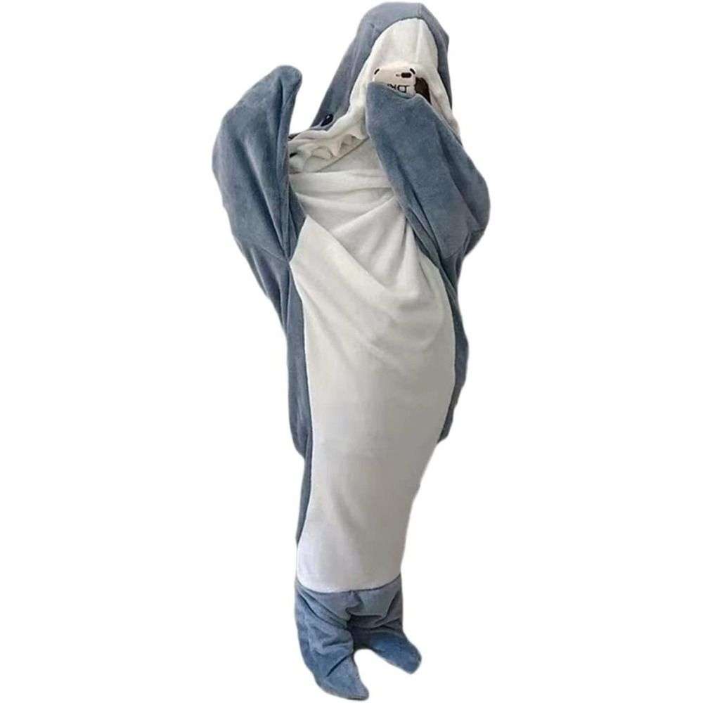 Cartoon Shark Sleeping Bag Pajamas Office Nap Shark Blanket  For Children Adult - Minihomy