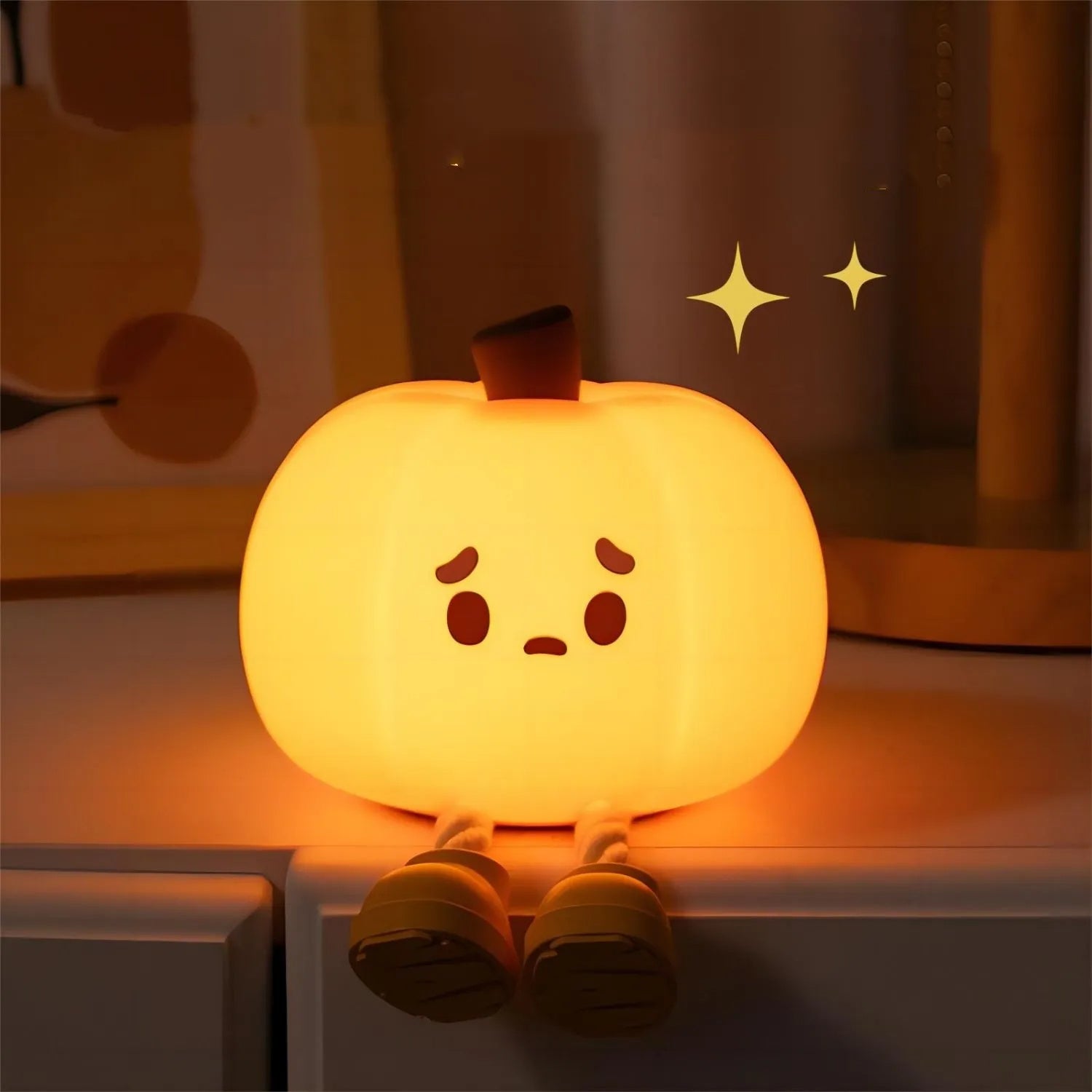 Home Decor Halloween Pumpkin Night Light Cute Soft Silicone Lamp Touch  Dimmable Rechargeable Bedside Decor Light Kids Gifts Halloween Decorations - Minihomy