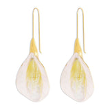 Colorful Flowers Long European And American Style Holiday Alloy Dripping Earrings - Minihomy