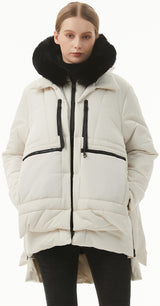 Women's Casual Hooded Middle Long Cotton-padded Coat