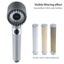 3 Modes High Pressure Shower Head with Filter - Portable Rainfall Faucet Tap for Bathroom - Minihomy