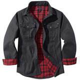 Lapel Plaid Flannel Casual Retro Western Style Jacket - Minihomy