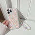 Peach Love Bear Pearl Chain Phone Case - Minihomy