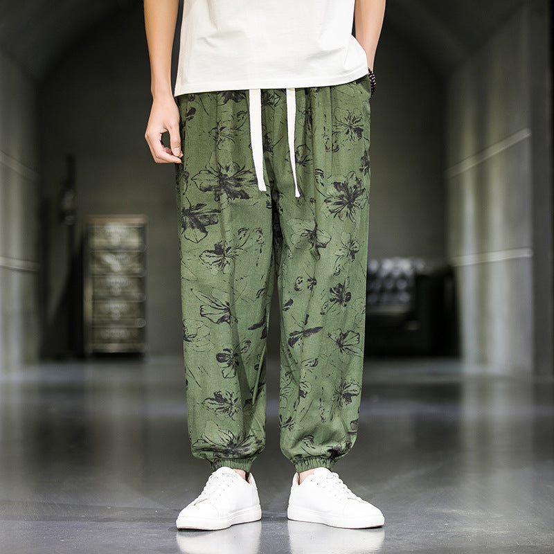 Mens Breathable Casual Wide Leg Pants - Minihomy