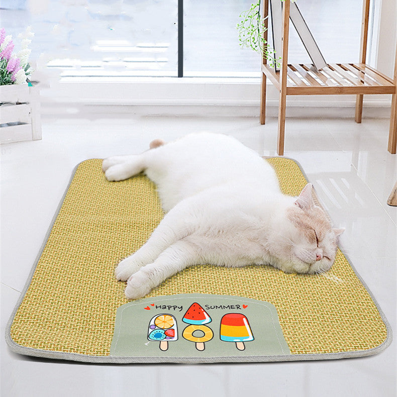 Pets Mat Cold Grass Cooling Dogs Cats Supplies: Keep Your Furry Friends Cool and Comfortable - Minihomy